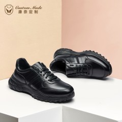 康奈定制休闲系列新款商务低帮减震舒适运动男士皮鞋