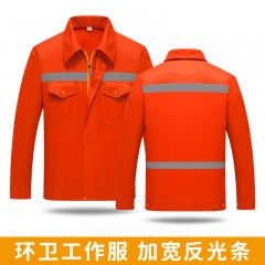 GYJ6615环卫灰反拉链夏长套装