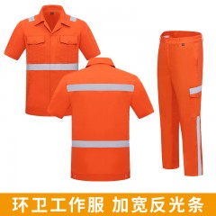 GYJ6025环卫灰反系扣短袖套装