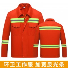 GYJ6616环卫绿反拉链夏长套装