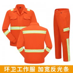 GYJ6626环卫绿反系扣夏长套装