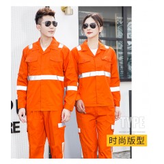 GYJ6625环卫灰反系扣夏长套装