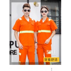 GYJ6026环卫绿反系扣短袖套装
