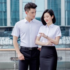 男女同款商务休闲男女同款加绒长袖衬衫绅士休闲通勤青年修身职业装