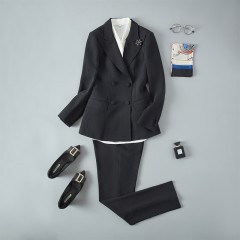 黑色时尚女士西服套装女2022早秋新款时尚职业工作服女西服气质女神范高端大牌
