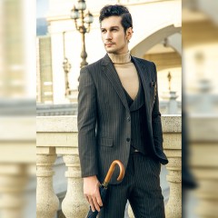 西服套装男士修身商务正装职业伴郎服新郎结婚礼服秋