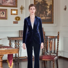 法式丝绒复古外套显瘦收腰西服2022秋冬新款时尚西装套装高级感职业装女