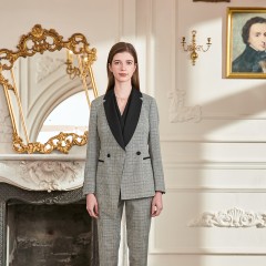 西装套装女职业装2022秋季新款时尚不规则女西服外套商务正装