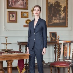 高端职业装藏青色西服女轻奢大牌时尚气质女神范秋季西装套装