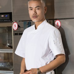 酒店厨师工作服短袖男女饭店餐饮后厨房专用厨师服装高档透气纯棉
