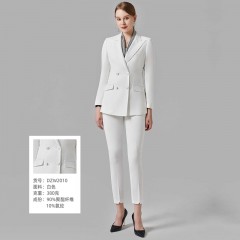 白色2022新款春秋季西装外套女两件套套装小个子时尚西服工作服潮