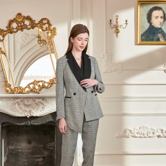 西装套装女职业装2022秋季新款时尚不规则女西服外套商务正装