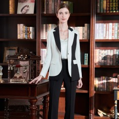 设计感撞色职业西装套装女秋2022新款时尚女神范儿西服职业装两件套