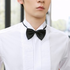 2022新款燕尾服立领结婚礼服衬衫男白法式袖扣衬衫 男士长袖衬衫