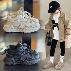 女童运动鞋2022秋季新款儿童老爹鞋中大童学生男童加绒二棉鞋批发